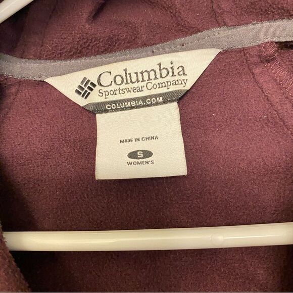 Columbia soft shell omni shield fleece lined hooded asymmetrical zip jacket S - Picture 12 of 13
